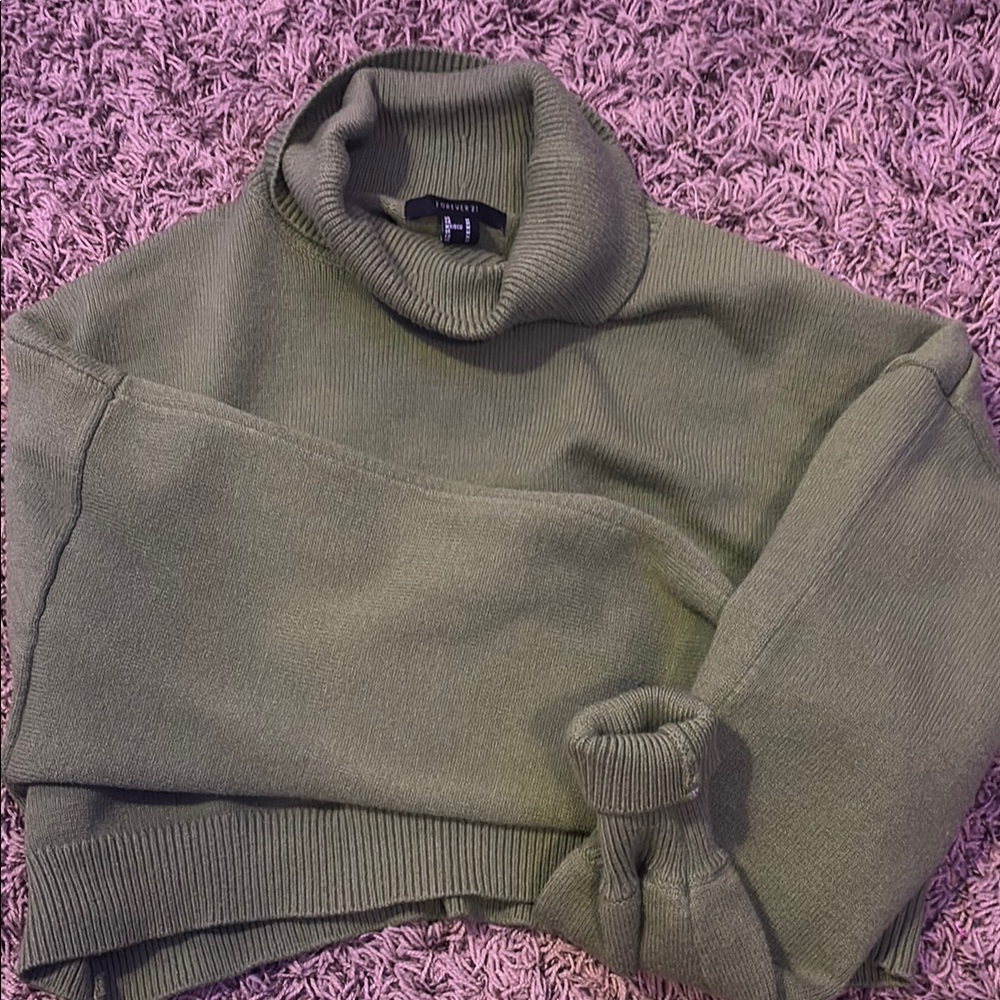 Forever 21 Green Cowl Neck Sweater